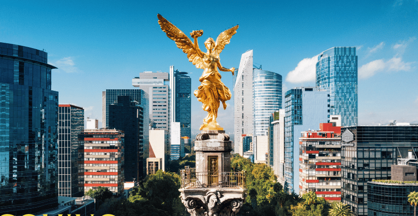 Mexico City skyline showing residential and commercial property