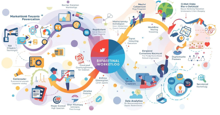Affordable fractional marketing engagement model explained in a diagram