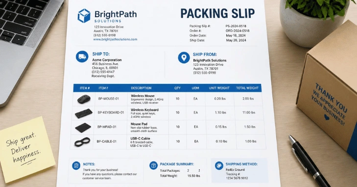 Packing Slip Explained: The Complete Guide to Essential Details, Order Verification, Invoices, and Shipping Labels